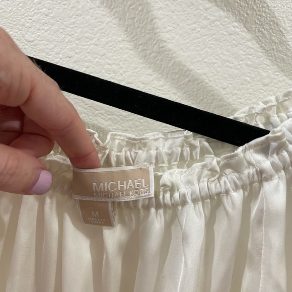 Michael Kors white long sleeve blouse medium - Picture 4 of 5